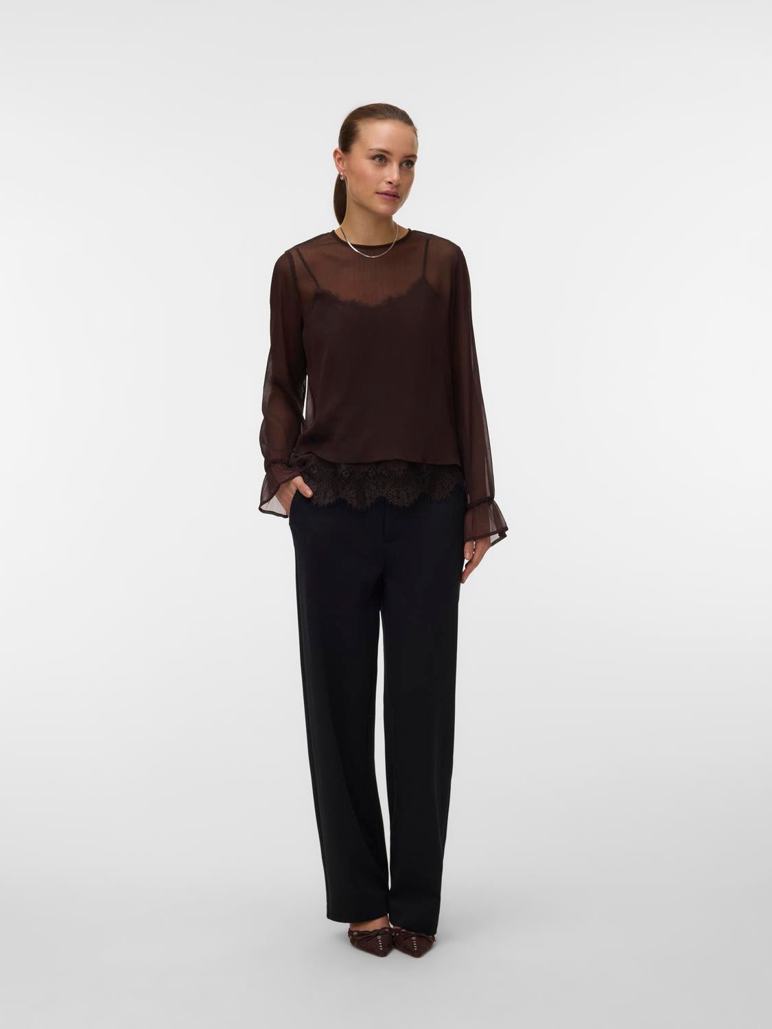 VMLALIE Top - Chocolate Torte - VERO MODA & VILA Bergvik